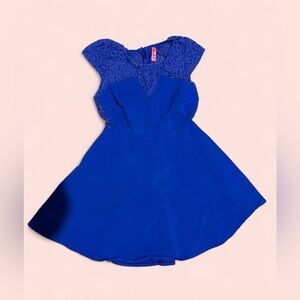 Retro Doll Royal Blue Lace Fit & Flare Dress | Size M